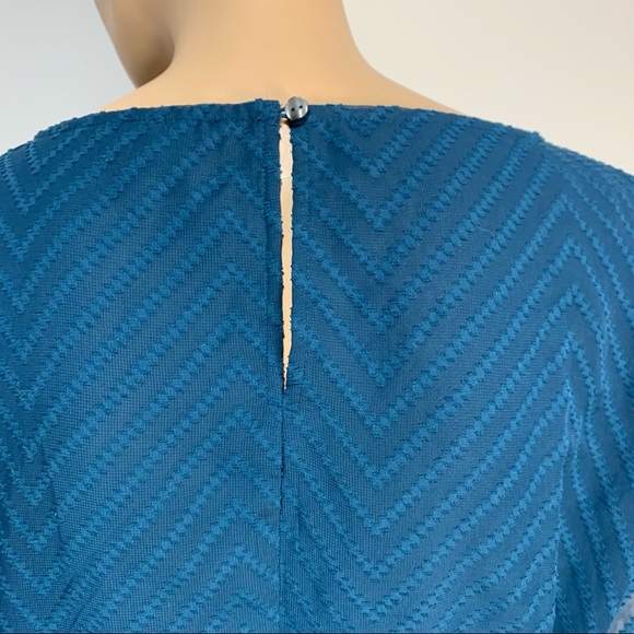 Ann Taylor Factory Textured Blouse Sheer Sleeves S - Picture 8 of 8